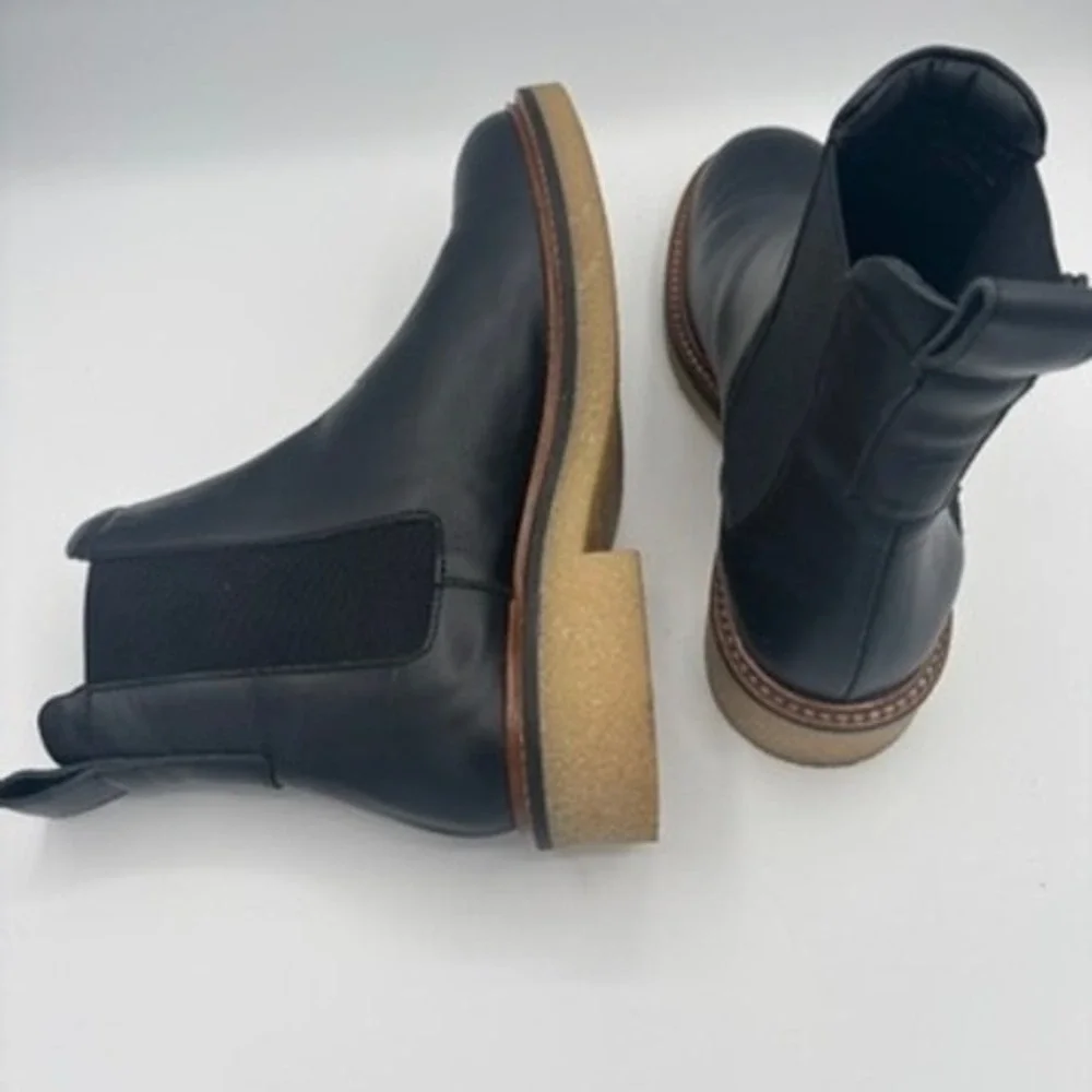 Everlane Chelsea Boot Women Sz 5 Black Leather Italian Made Classic Ankle‎ Boot